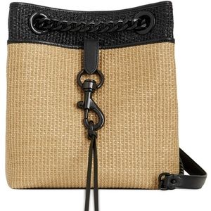 REBECCA MINKOFF EDIE LARGE BUCKET NATURAL/BLACK